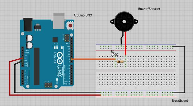 How to use a buzzer with Arduino - Ardumotive Arduino Greek Playground